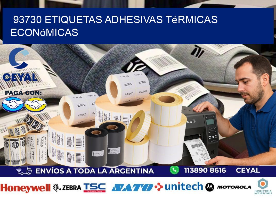 93730 etiquetas adhesivas térmicas económicas