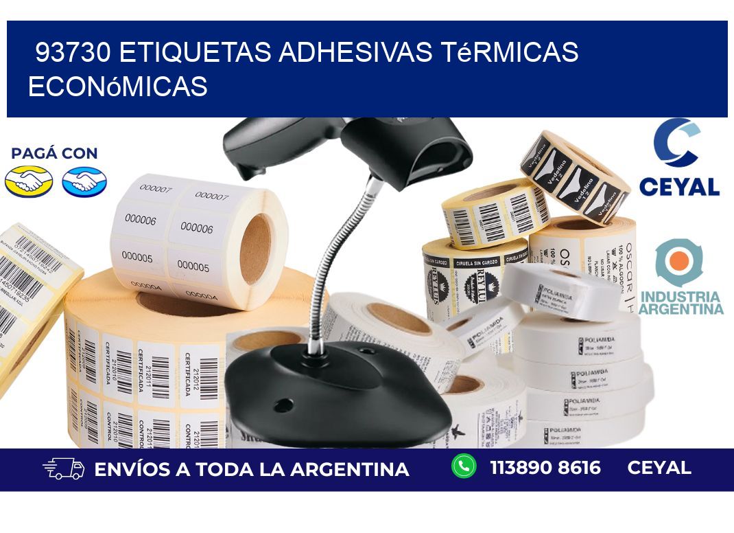 93730 etiquetas adhesivas térmicas económicas