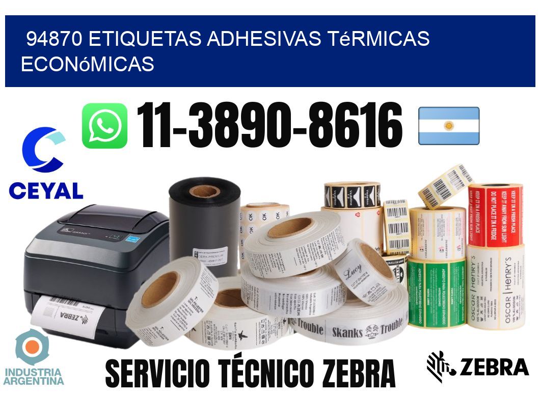 94870 etiquetas adhesivas térmicas económicas