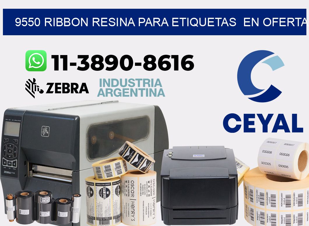 9550 ribbon resina para etiquetas  en oferta