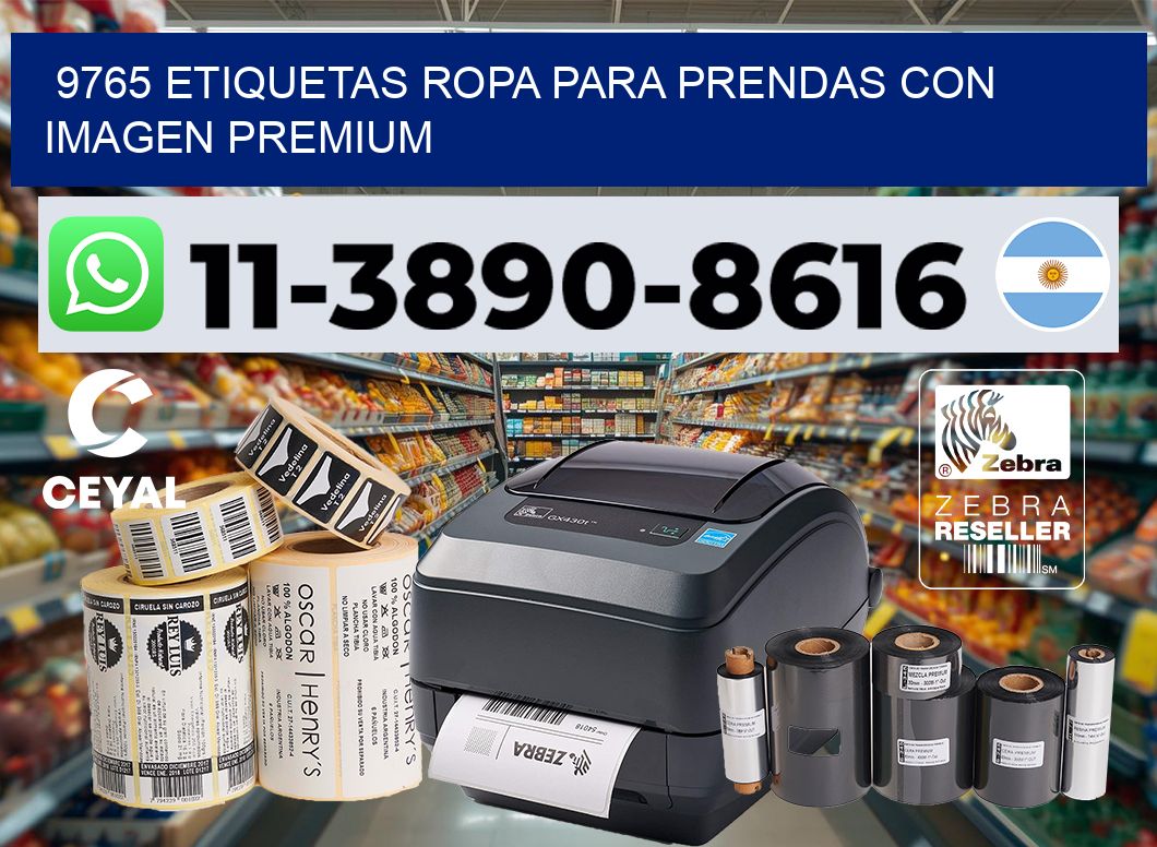 9765 Etiquetas ropa para prendas con imagen premium