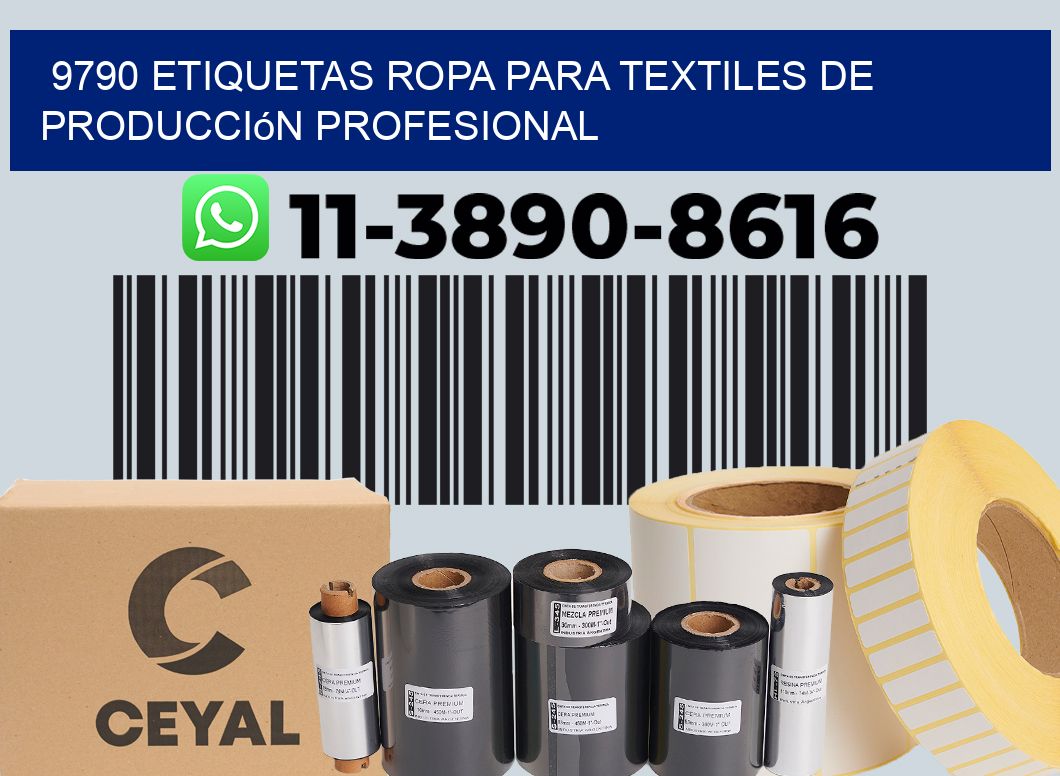 9790 Etiquetas ropa para textiles de producción profesional