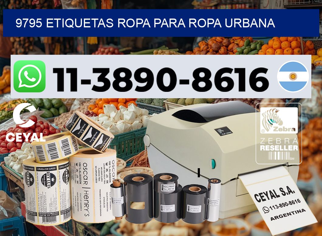 9795 Etiquetas ropa para ropa urbana