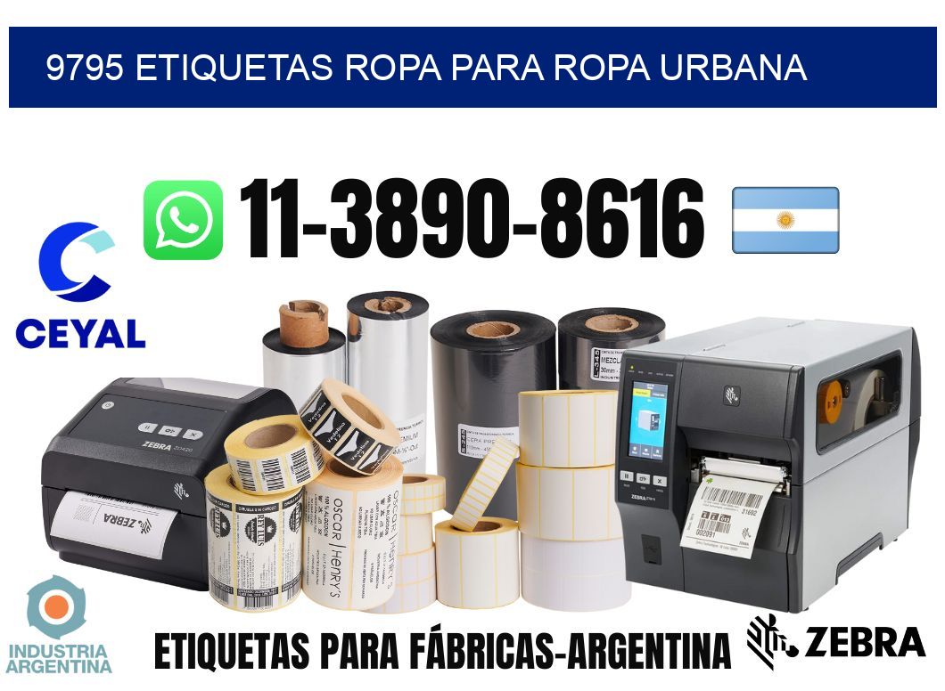 9795 Etiquetas ropa para ropa urbana