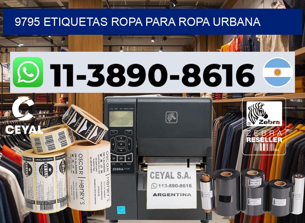 9795 Etiquetas ropa para ropa urbana