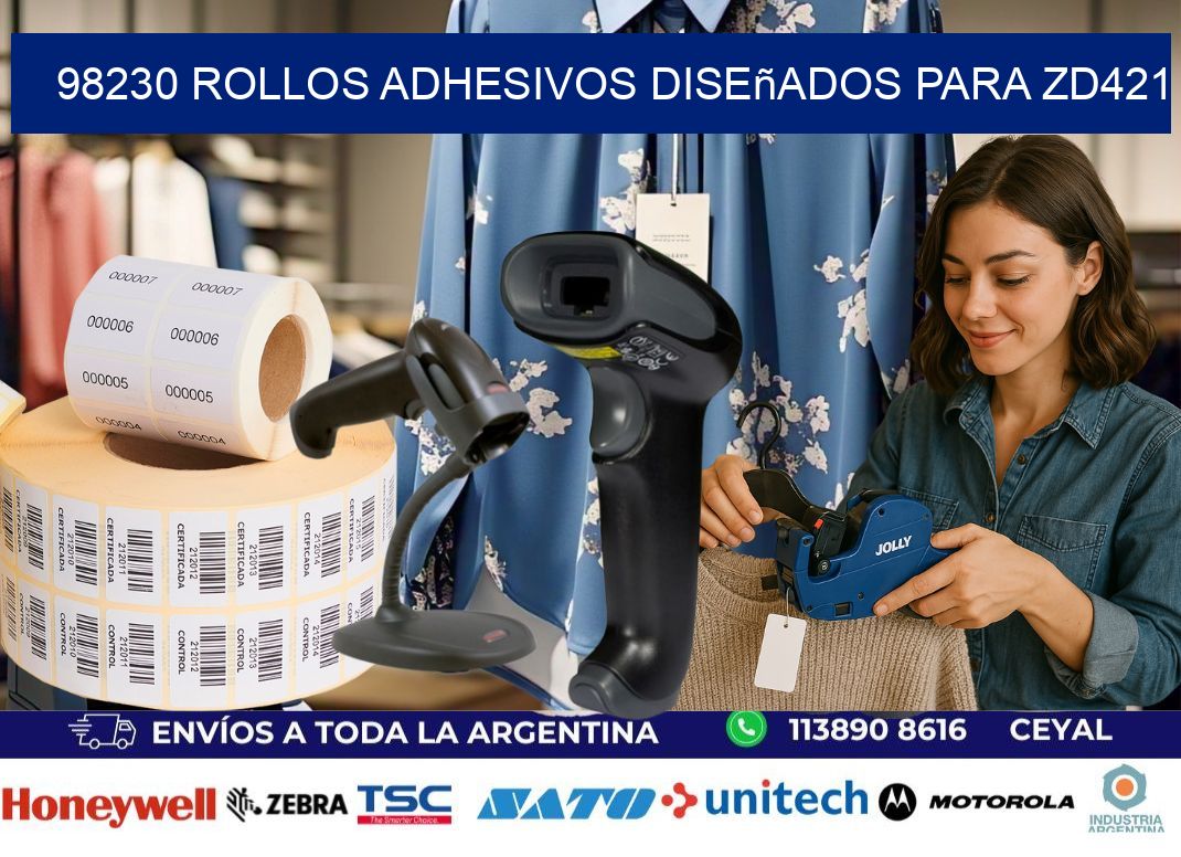 98230 rollos adhesivos diseñados para zd421
