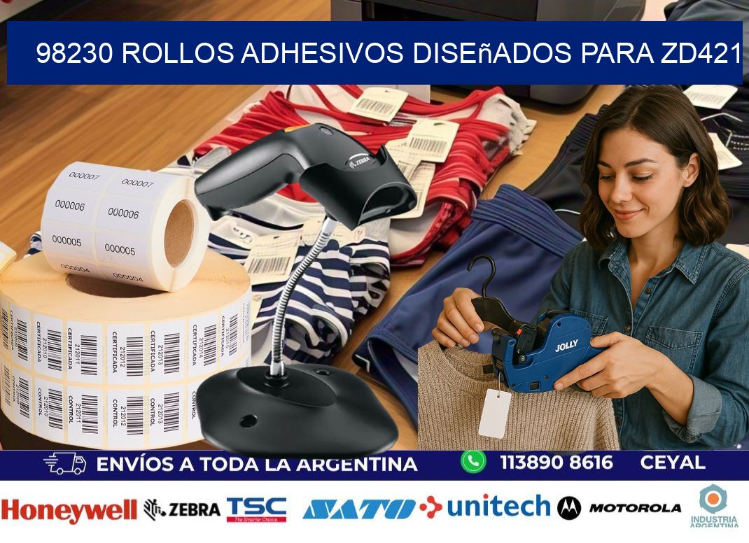 98230 rollos adhesivos diseñados para zd421