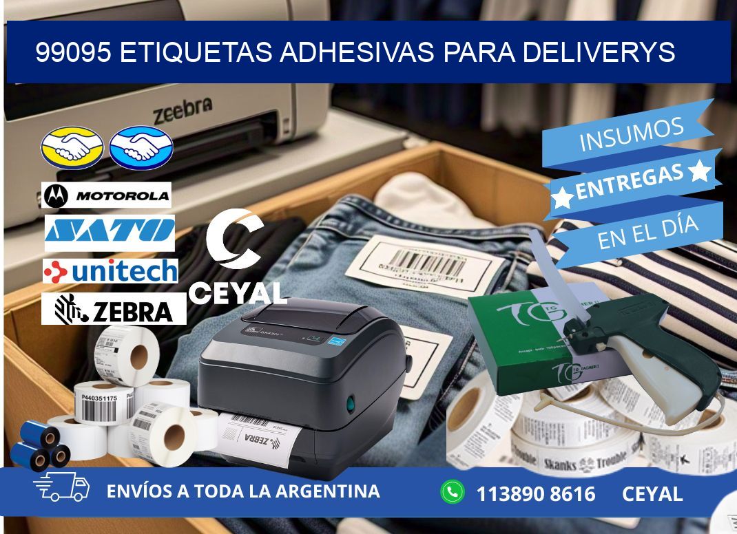 99095 etiquetas adhesivas para deliverys