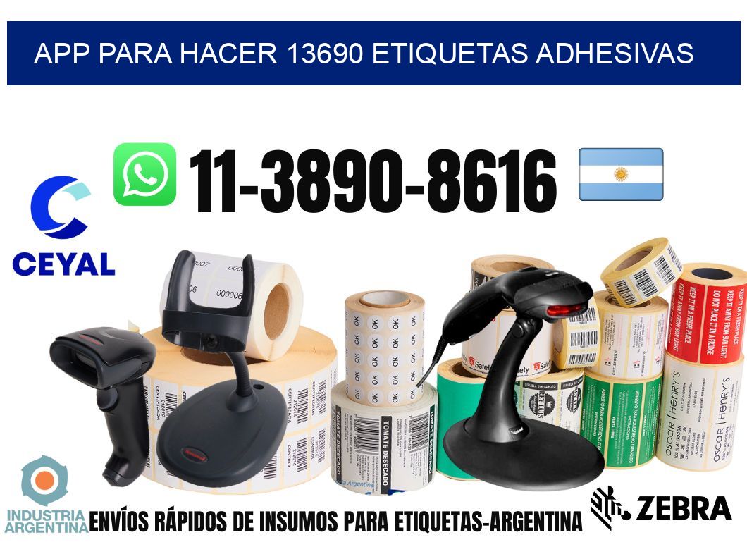 App para hacer 13690 etiquetas adhesivas