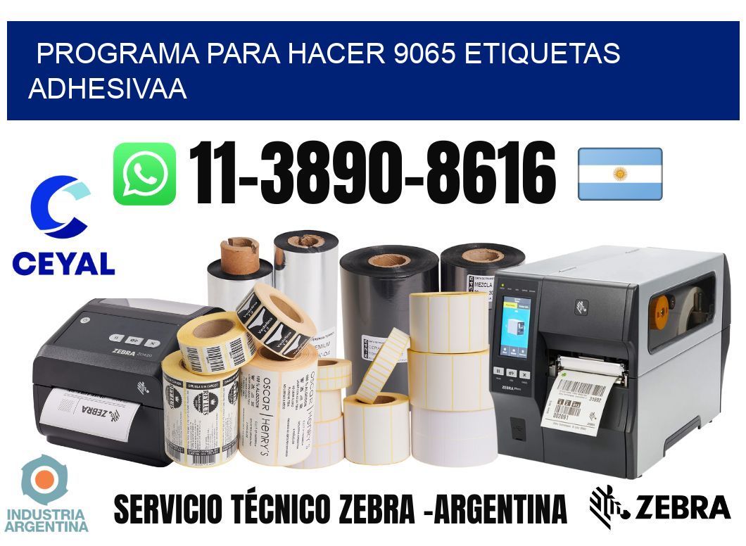Programa para hacer 9065 etiquetas adhesivaa