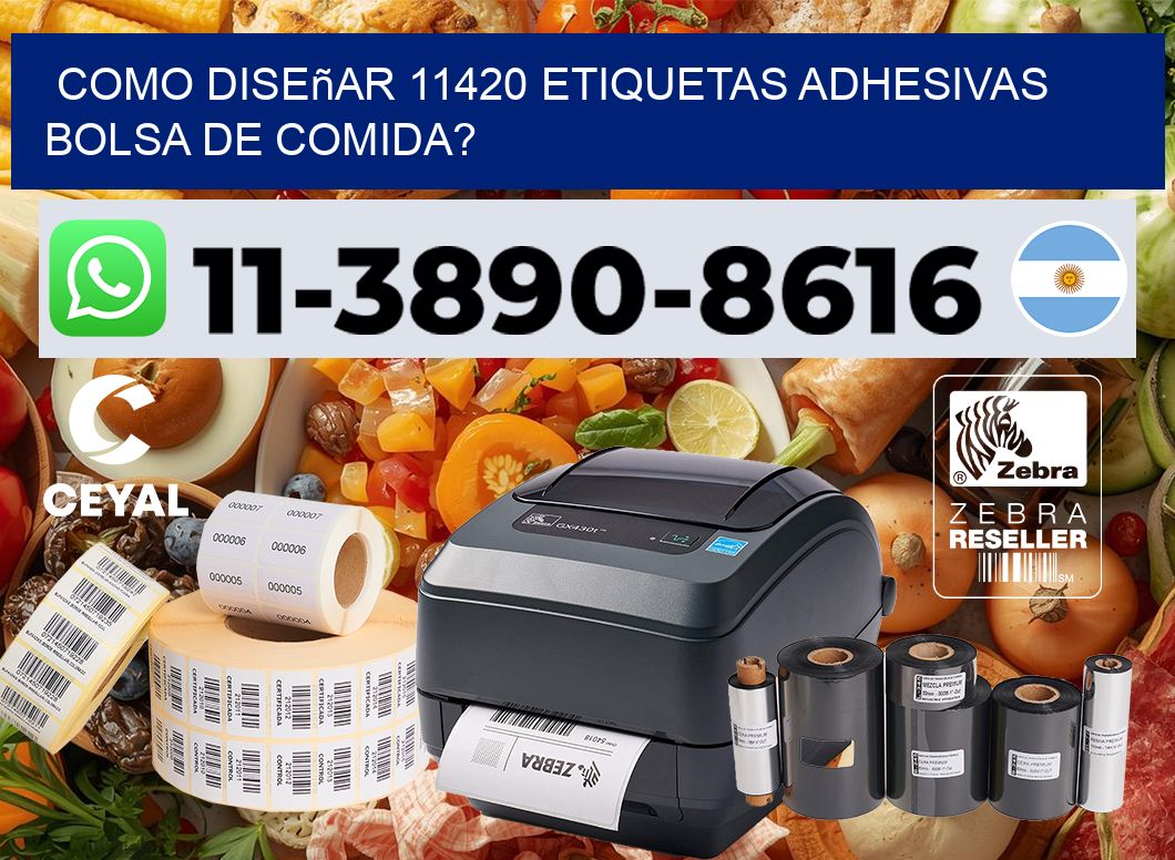 como diseñar 11420 etiquetas adhesivas bolsa de comida?