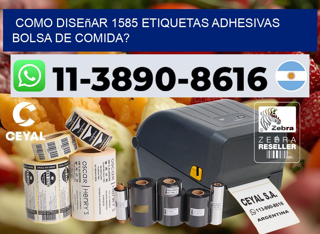 como diseñar 1585 etiquetas adhesivas bolsa de comida?