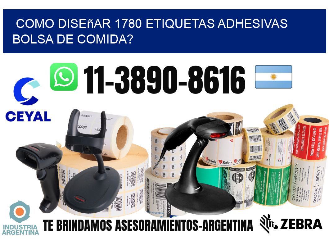 como diseñar 1780 etiquetas adhesivas bolsa de comida?