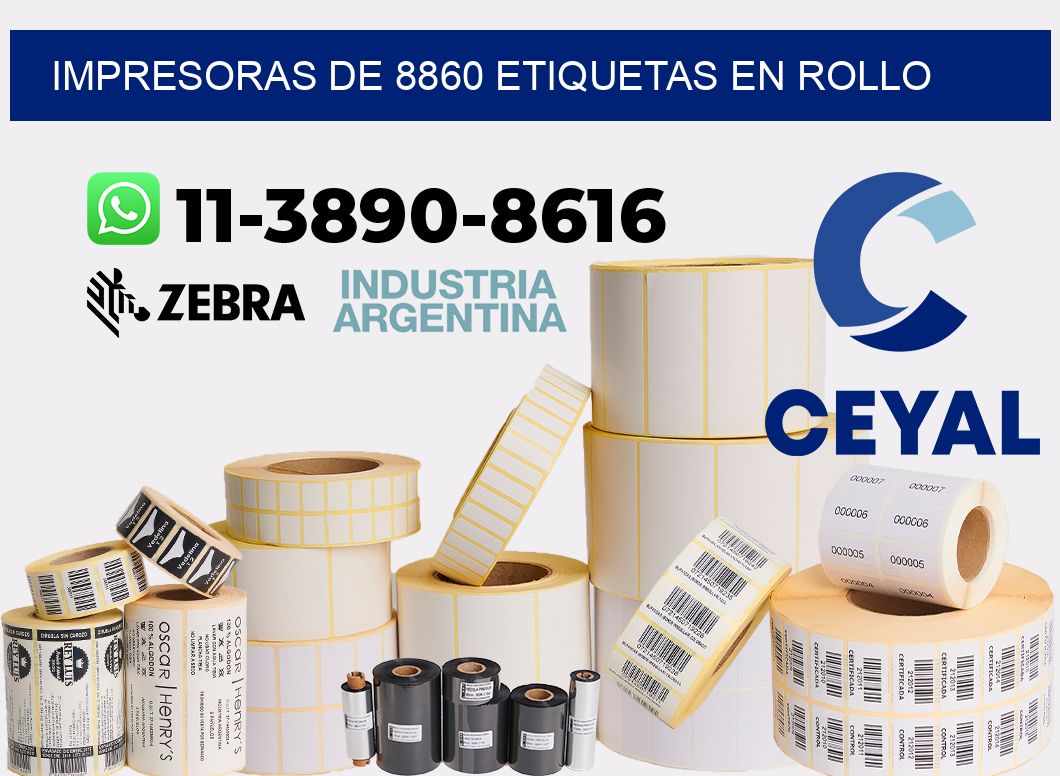 impresoras de 8860 etiquetas en rollo
