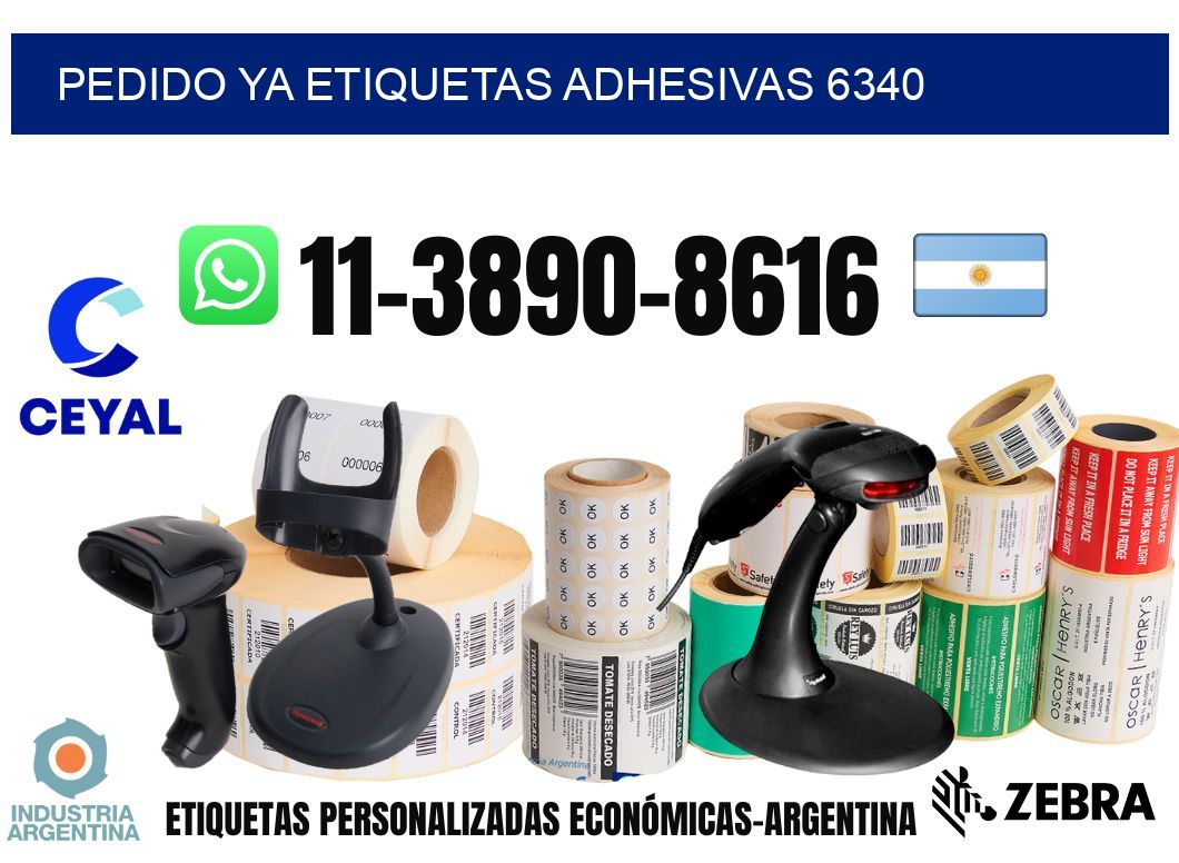 pedido ya etiquetas adhesivas 6340