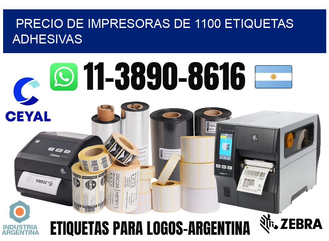precio de impresoras de 1100 etiquetas adhesivas