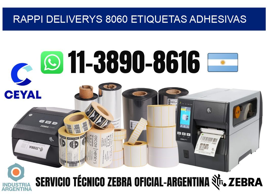 rappi deliverys 8060 etiquetas adhesivas
