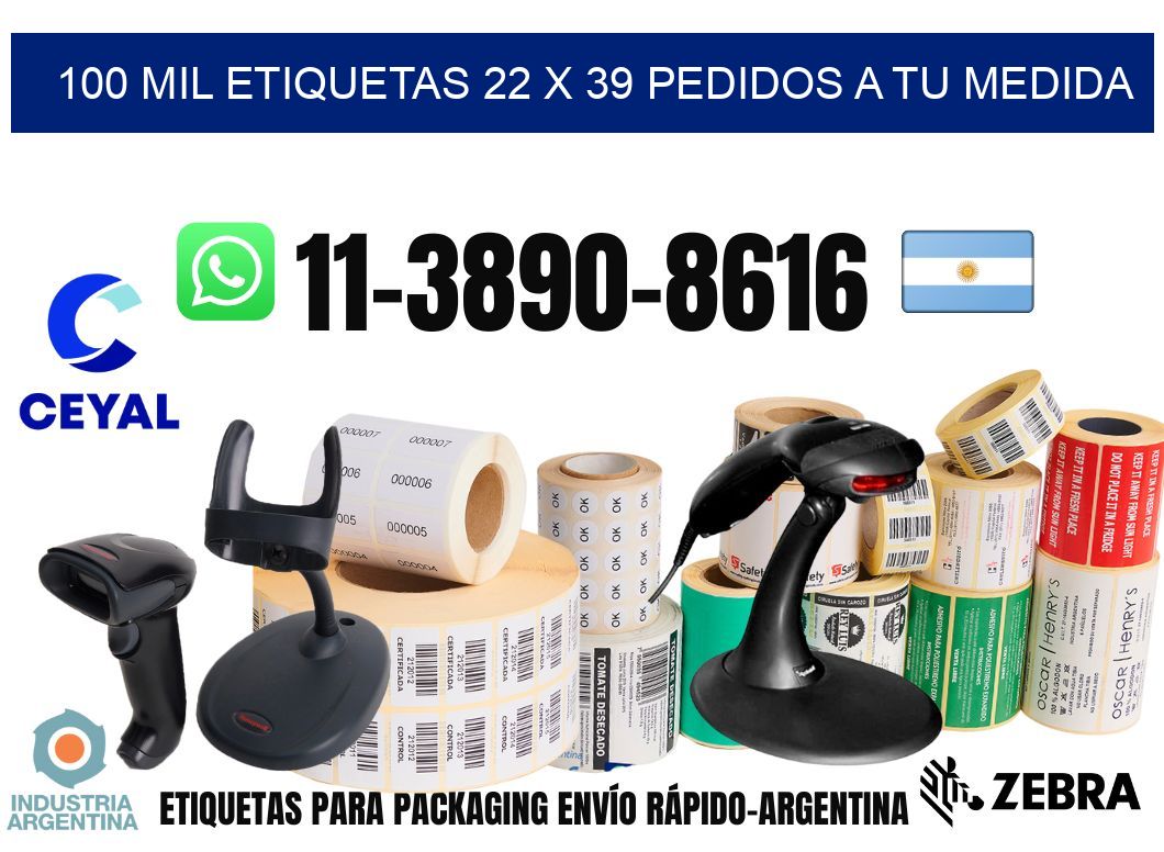 100 mil etiquetas 22 x 39 Pedidos a tu medida