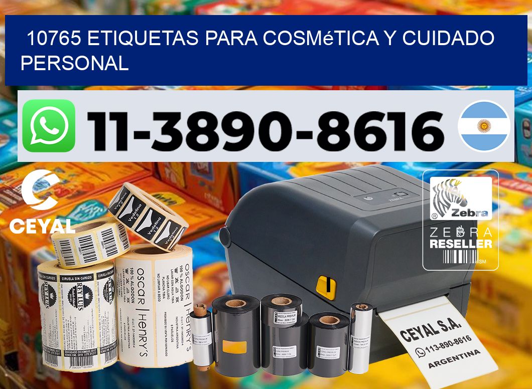 10765 Etiquetas para cosmética y cuidado personal