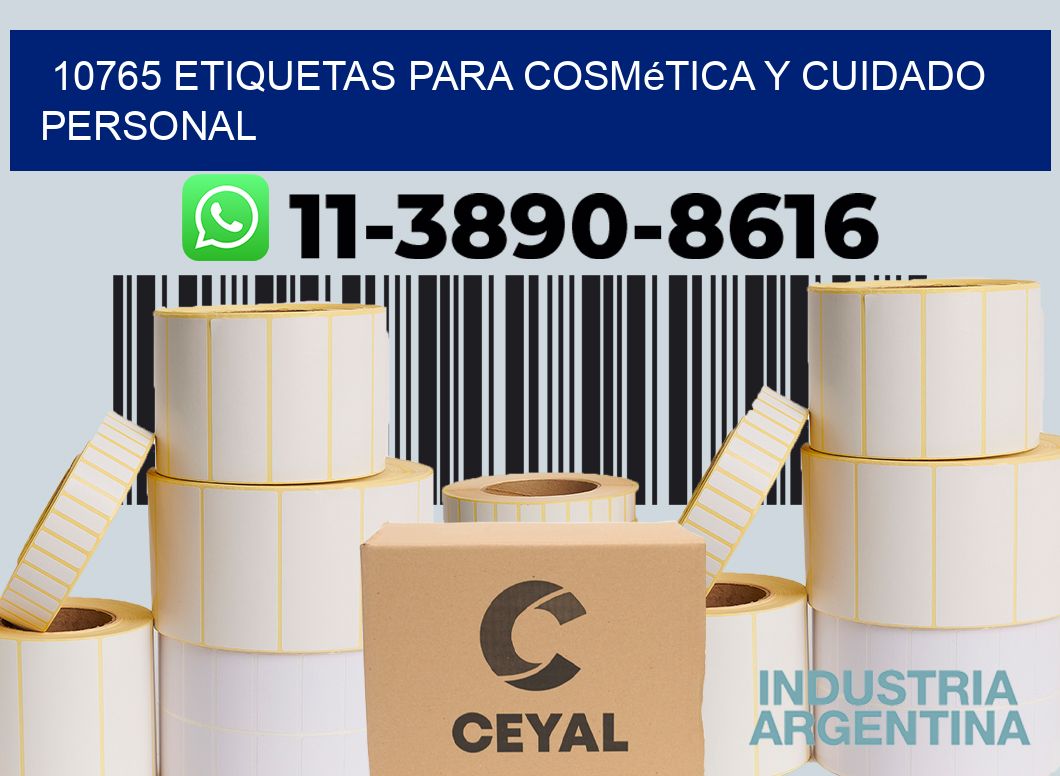 10765 Etiquetas para cosmética y cuidado personal