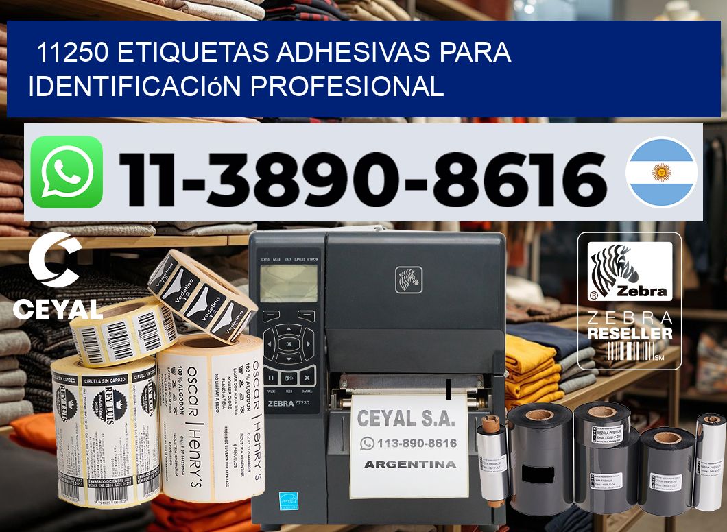 11250 Etiquetas adhesivas para identificación profesional