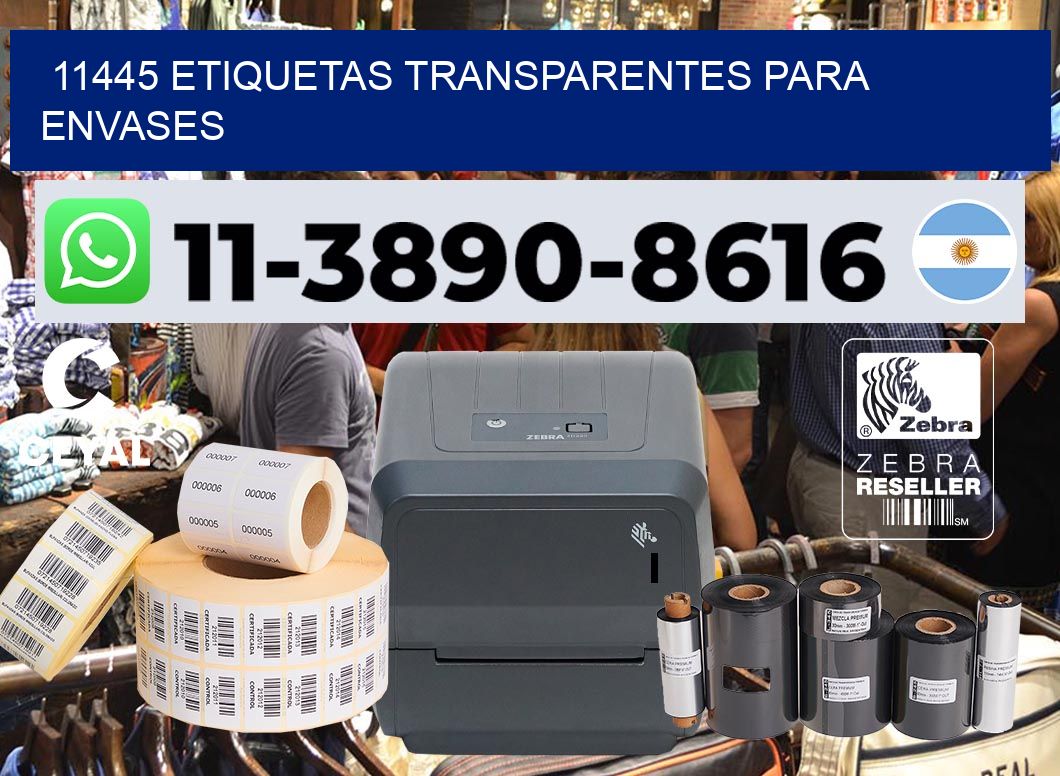 11445 Etiquetas transparentes para envases