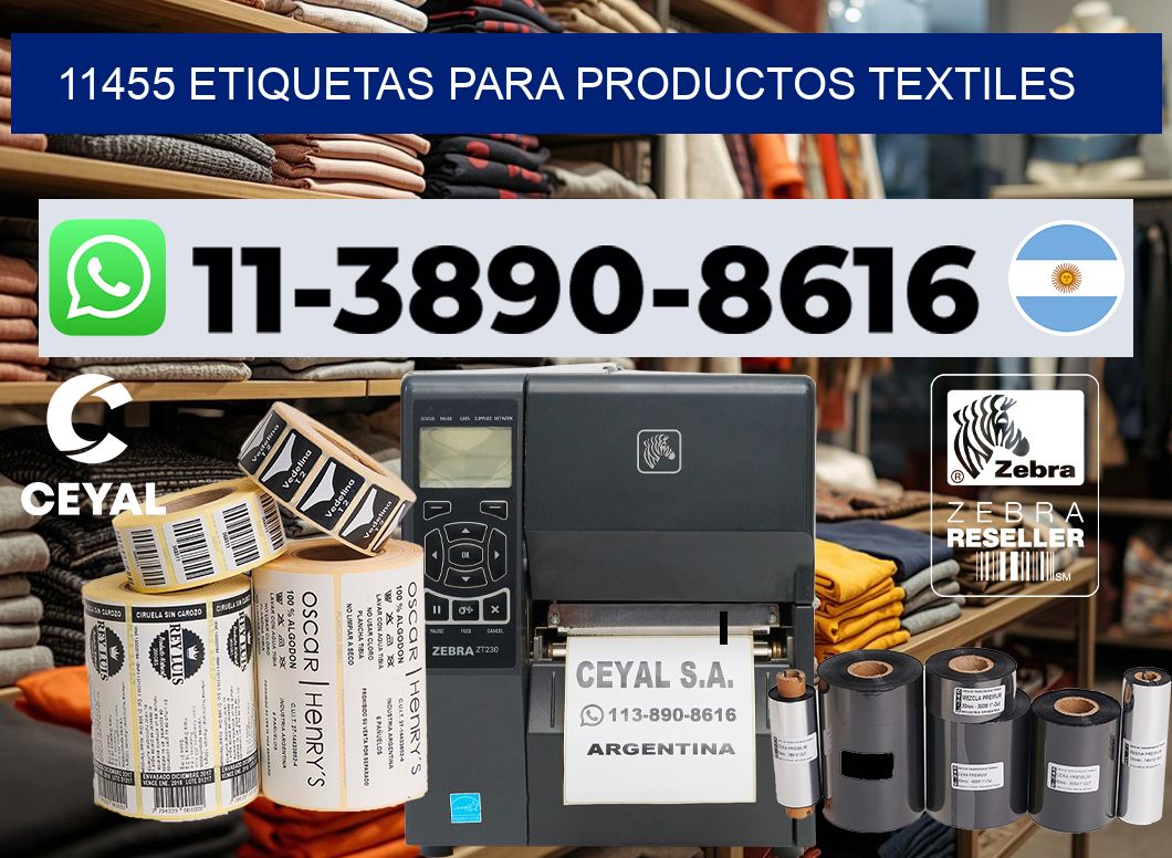 11455 Etiquetas para productos textiles