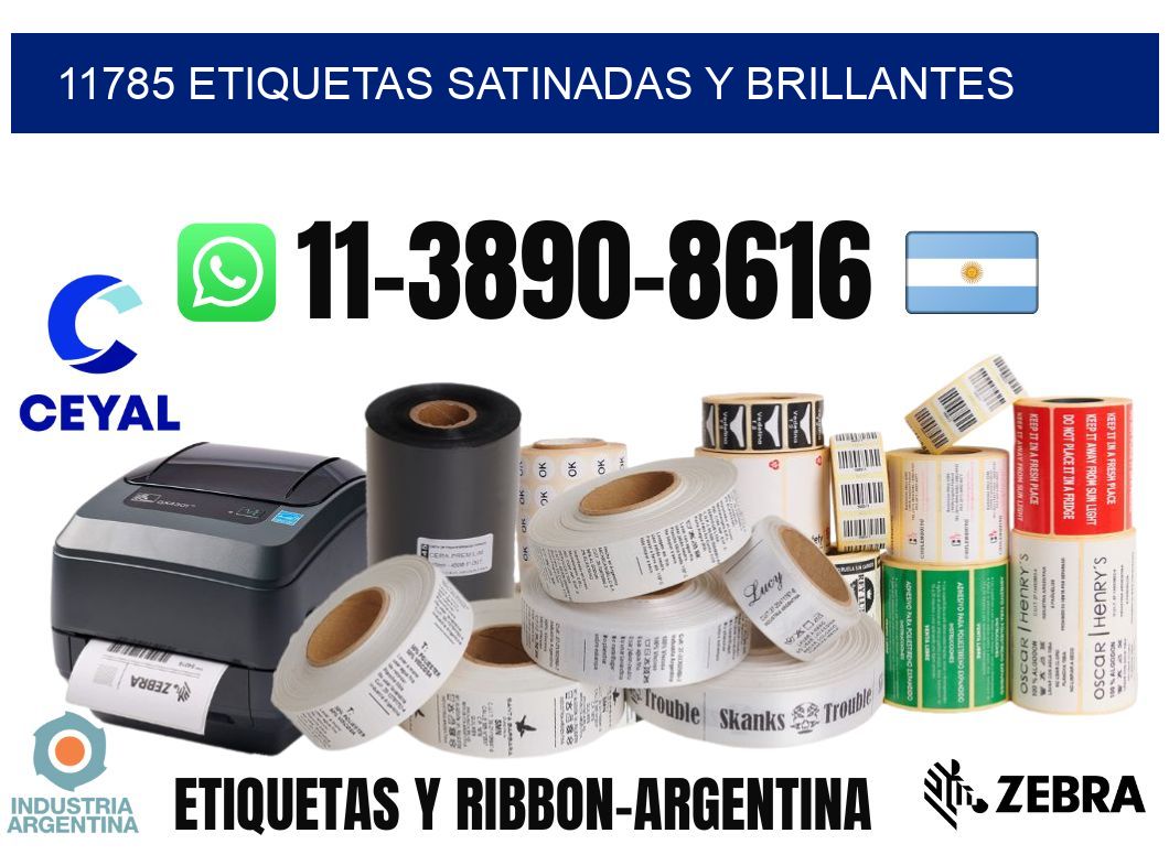 11785 Etiquetas satinadas y brillantes