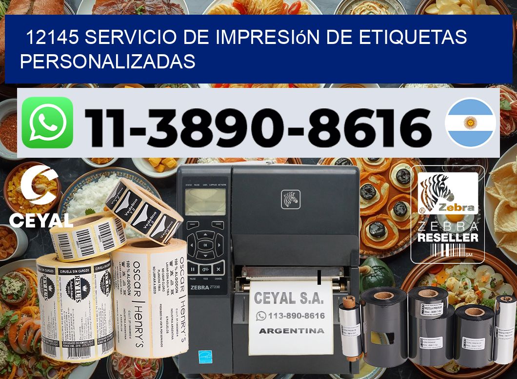 12145 Servicio de impresión de etiquetas personalizadas