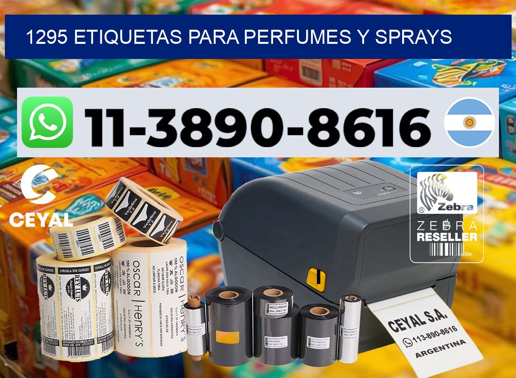 1295 Etiquetas para perfumes y sprays