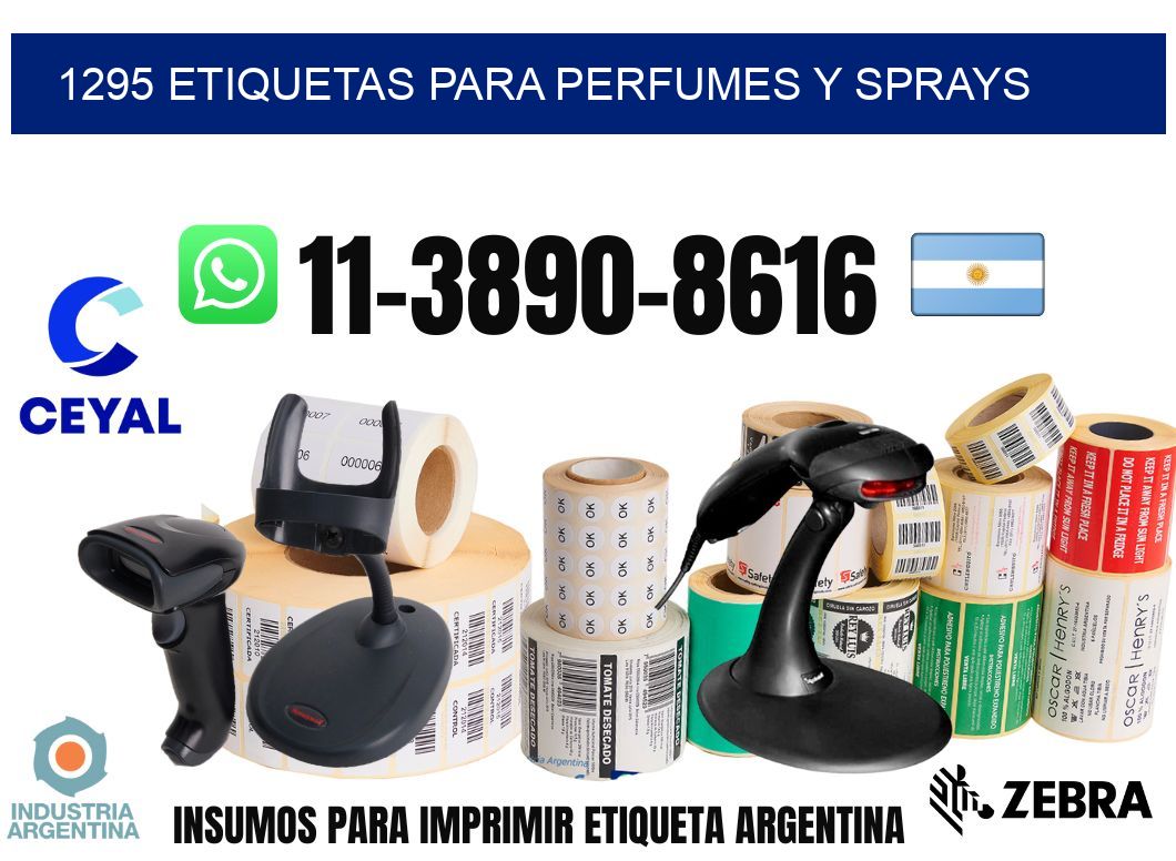 1295 Etiquetas para perfumes y sprays