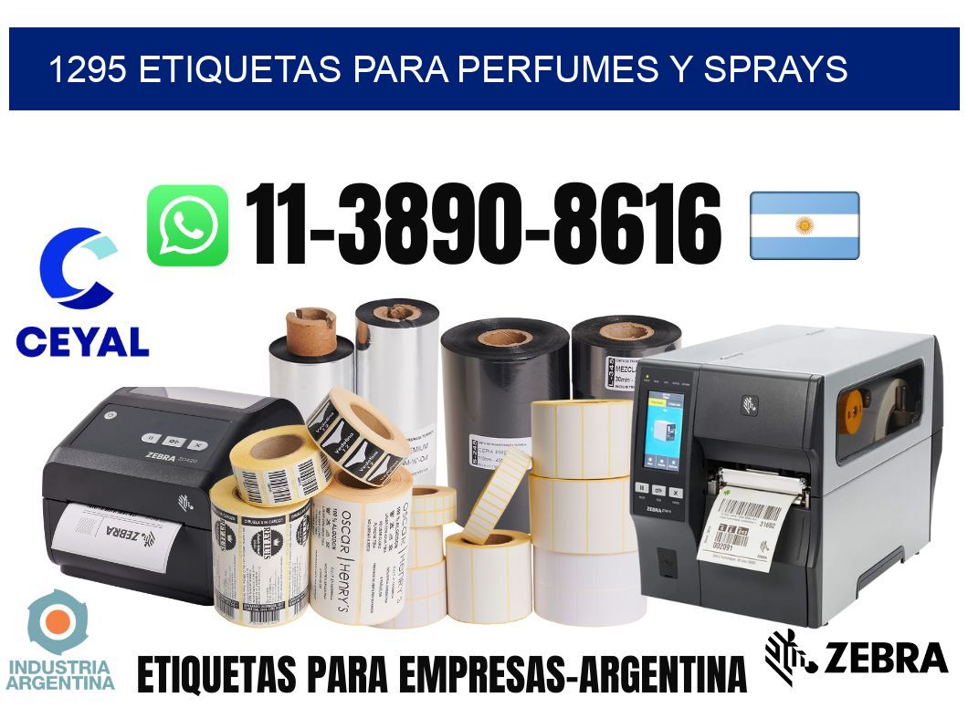 1295 Etiquetas para perfumes y sprays