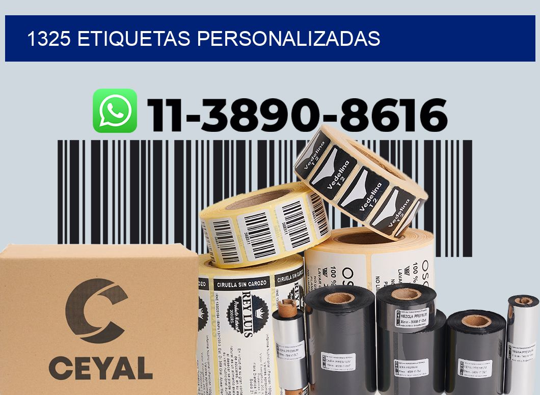1325 etiquetas personalizadas
