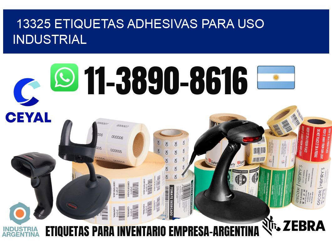 13325 Etiquetas adhesivas para uso industrial