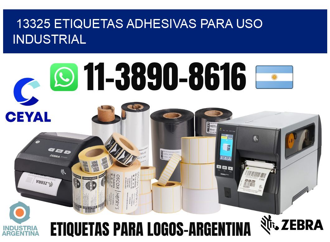 13325 Etiquetas adhesivas para uso industrial