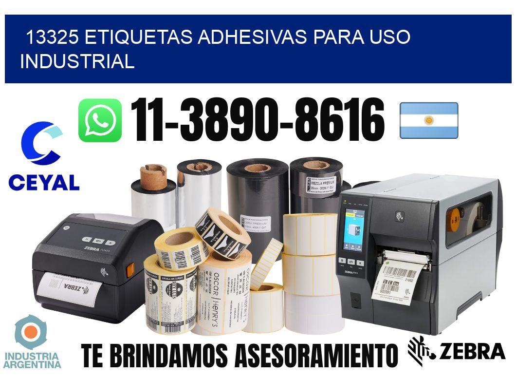13325 Etiquetas adhesivas para uso industrial