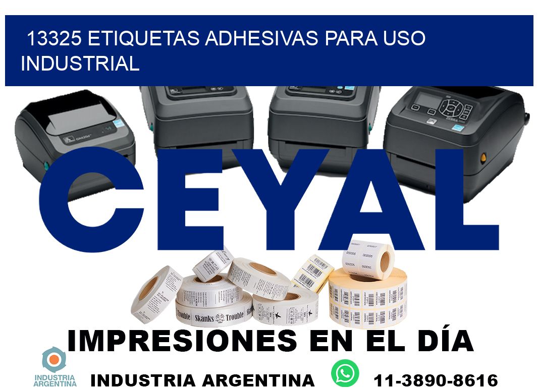 13325 Etiquetas adhesivas para uso industrial