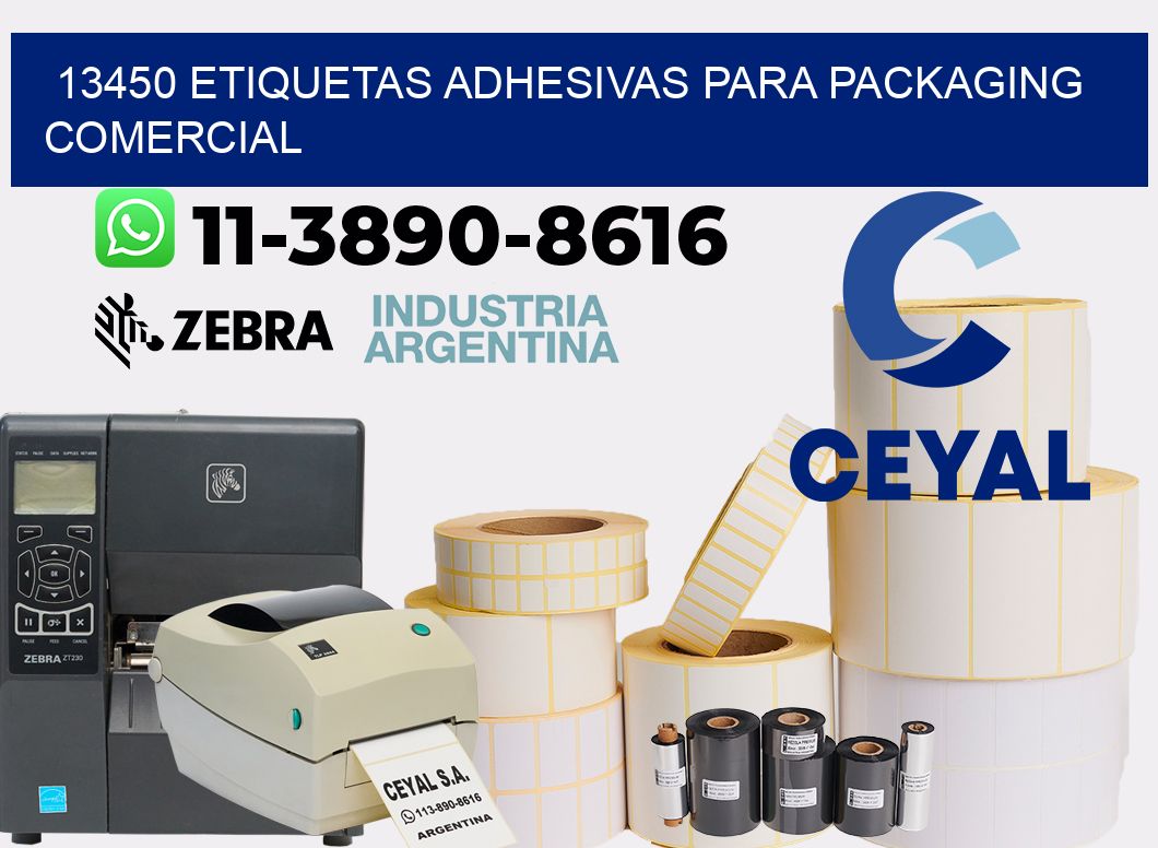 13450 Etiquetas adhesivas para packaging comercial