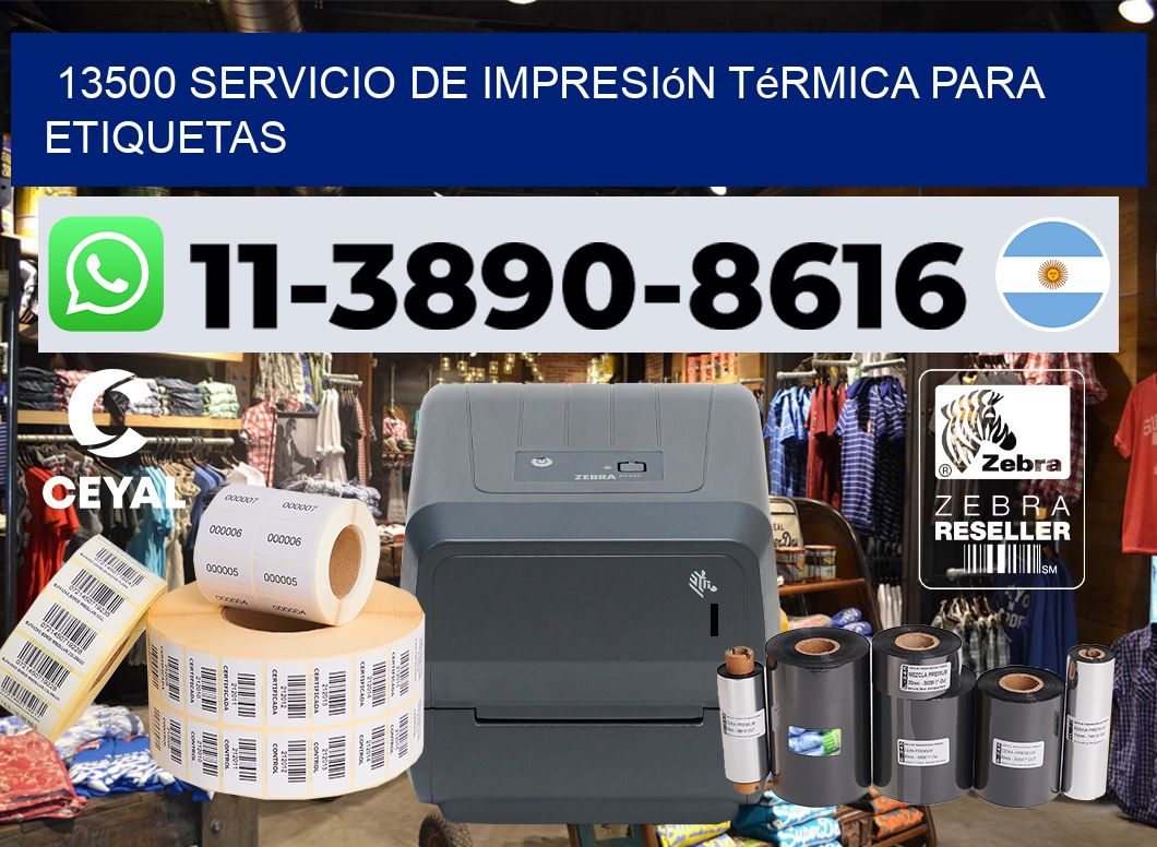 13500 Servicio de impresión térmica para etiquetas