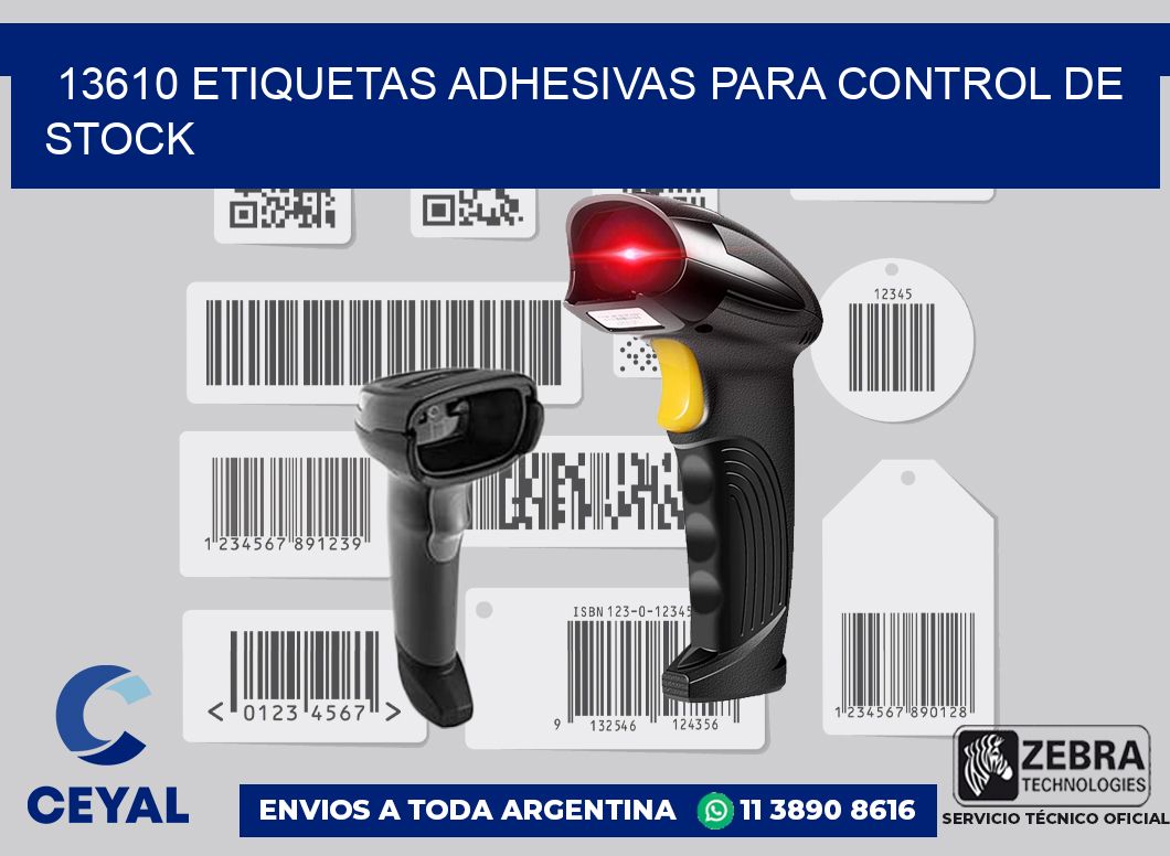 13610 Etiquetas adhesivas para control de stock