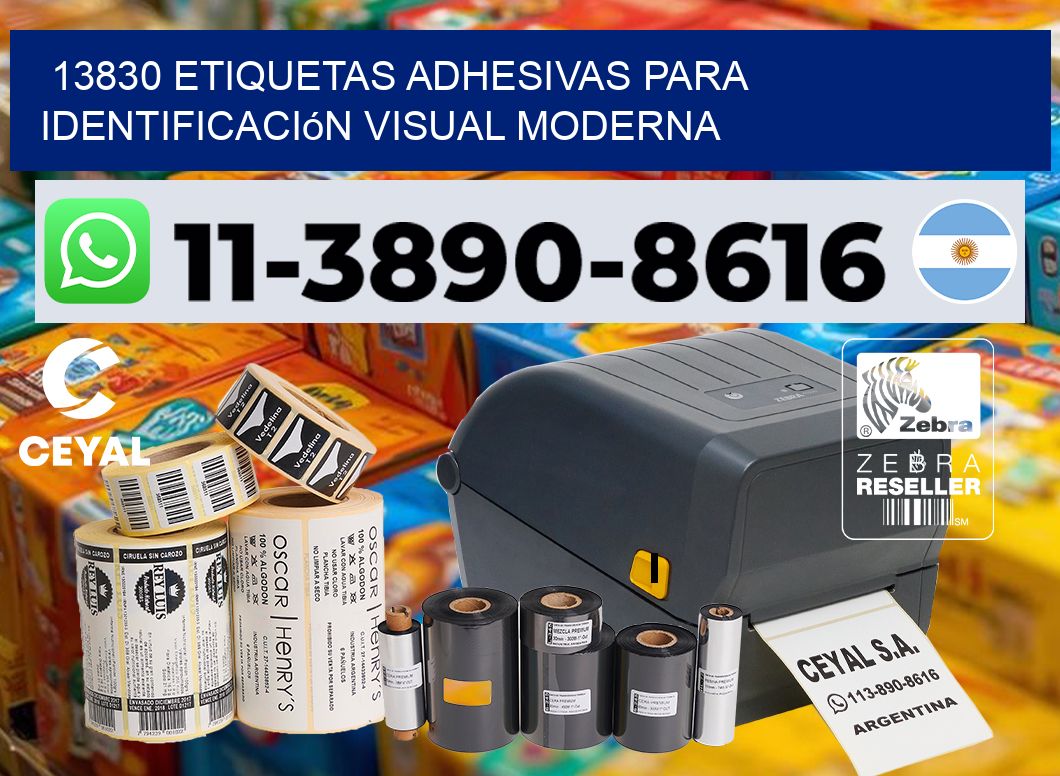 13830 Etiquetas adhesivas para identificación visual moderna