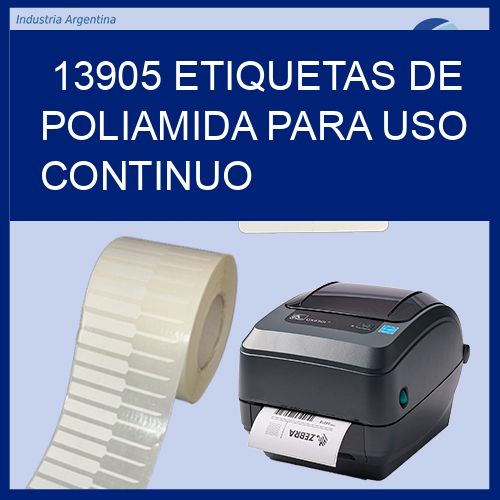 13905 Etiquetas de poliamida para uso continuo