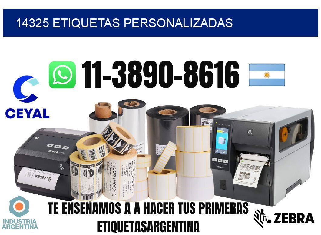 14325 etiquetas personalizadas