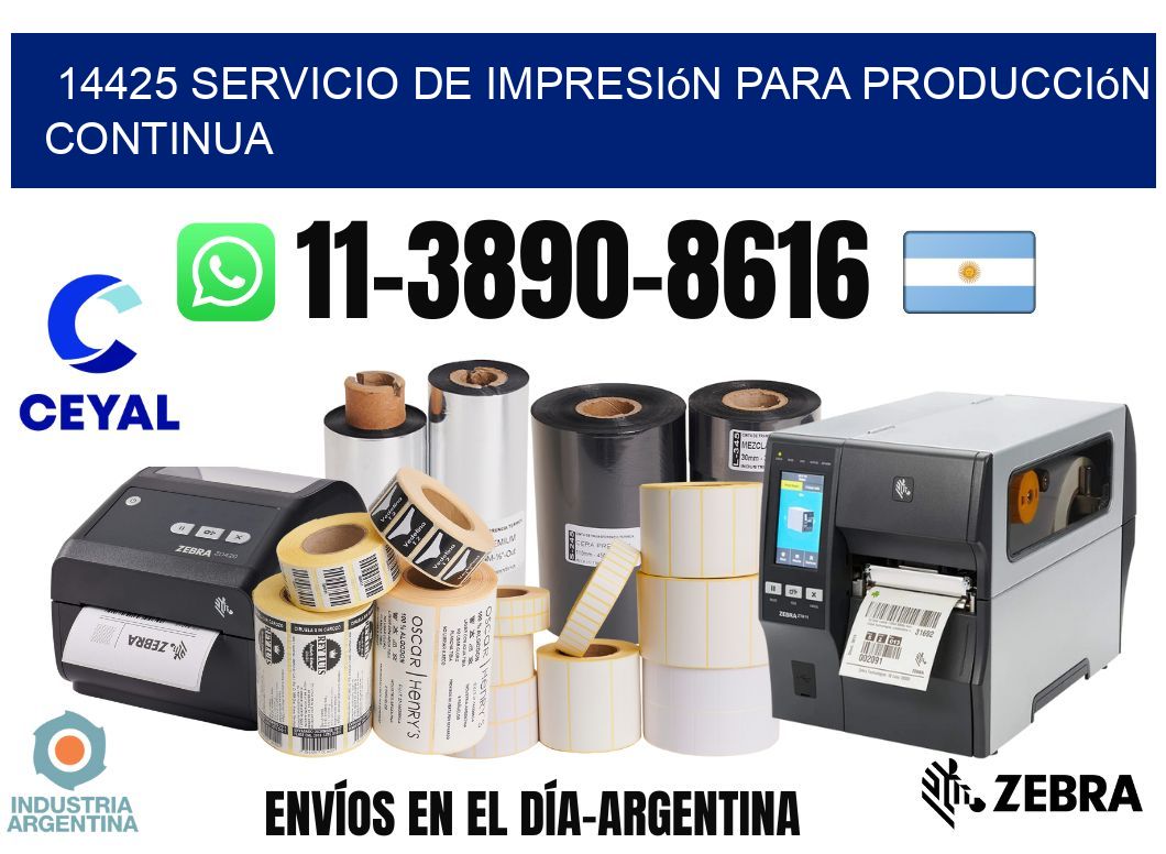 14425 Servicio de impresión para producción continua