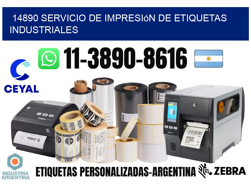 14890 Servicio de impresión de etiquetas industriales