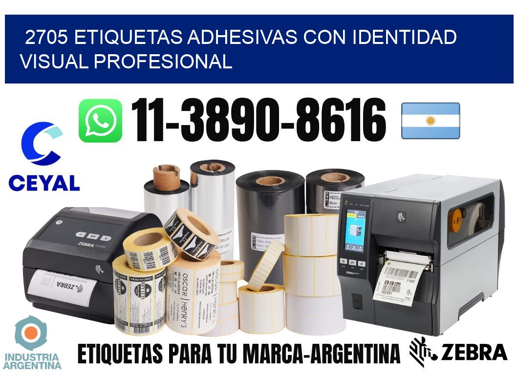 2705 Etiquetas adhesivas con identidad visual profesional