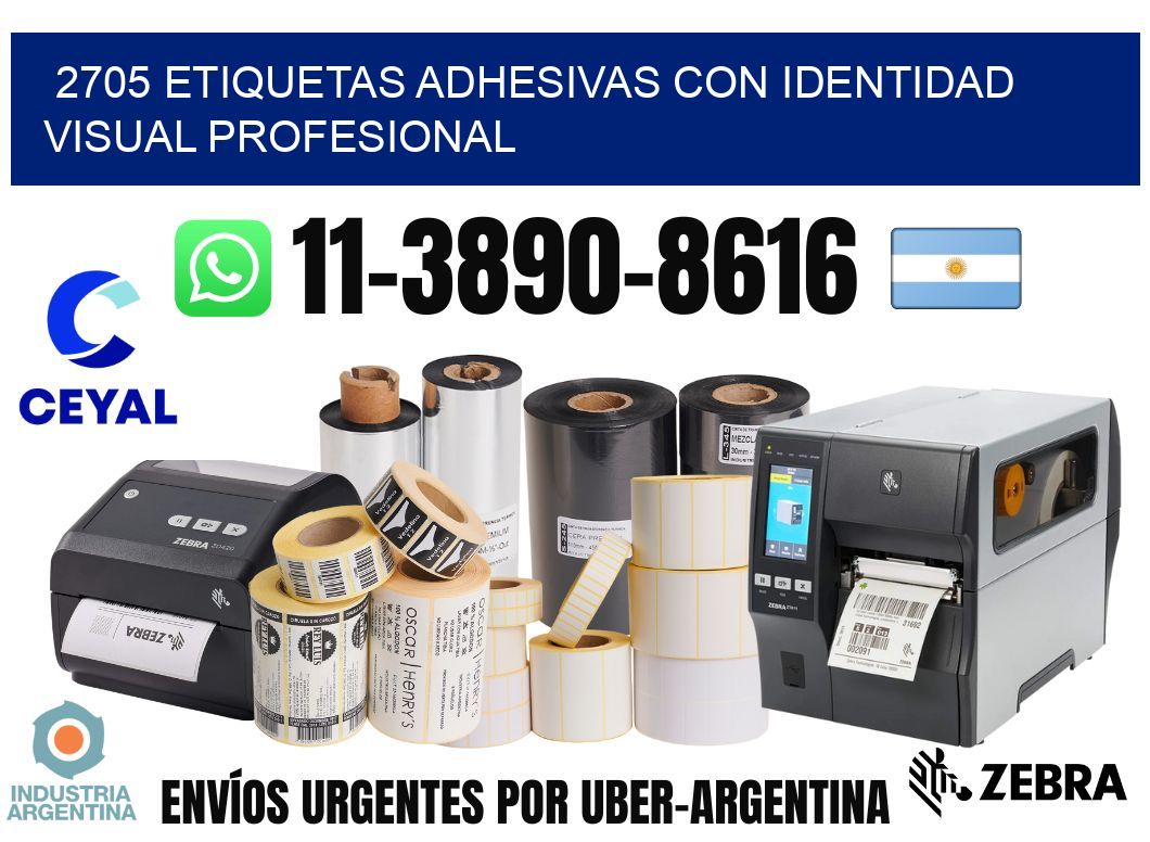 2705 Etiquetas adhesivas con identidad visual profesional