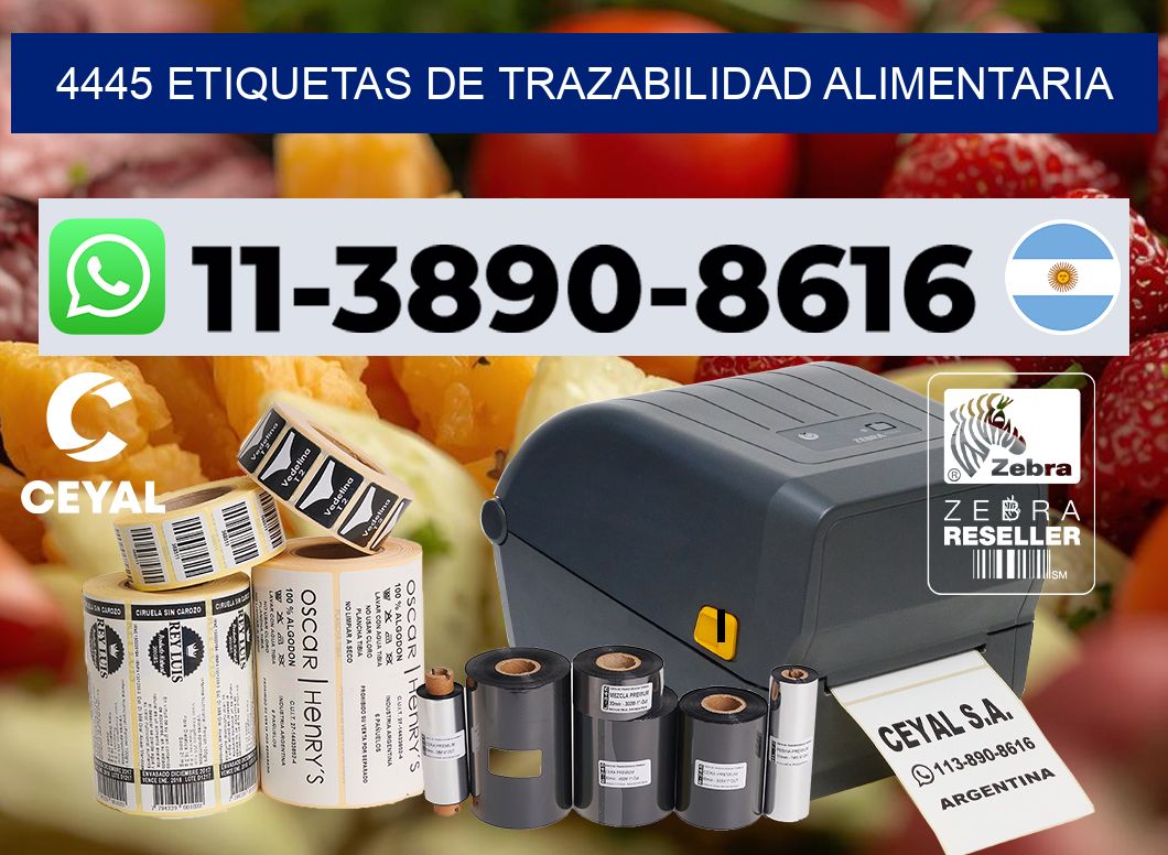 4445 Etiquetas de trazabilidad alimentaria