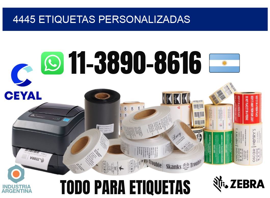 4445 etiquetas personalizadas