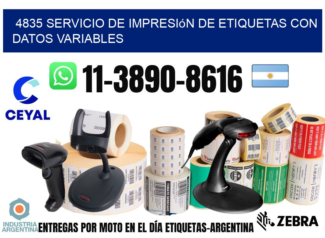 4835 Servicio de impresión de etiquetas con datos variables